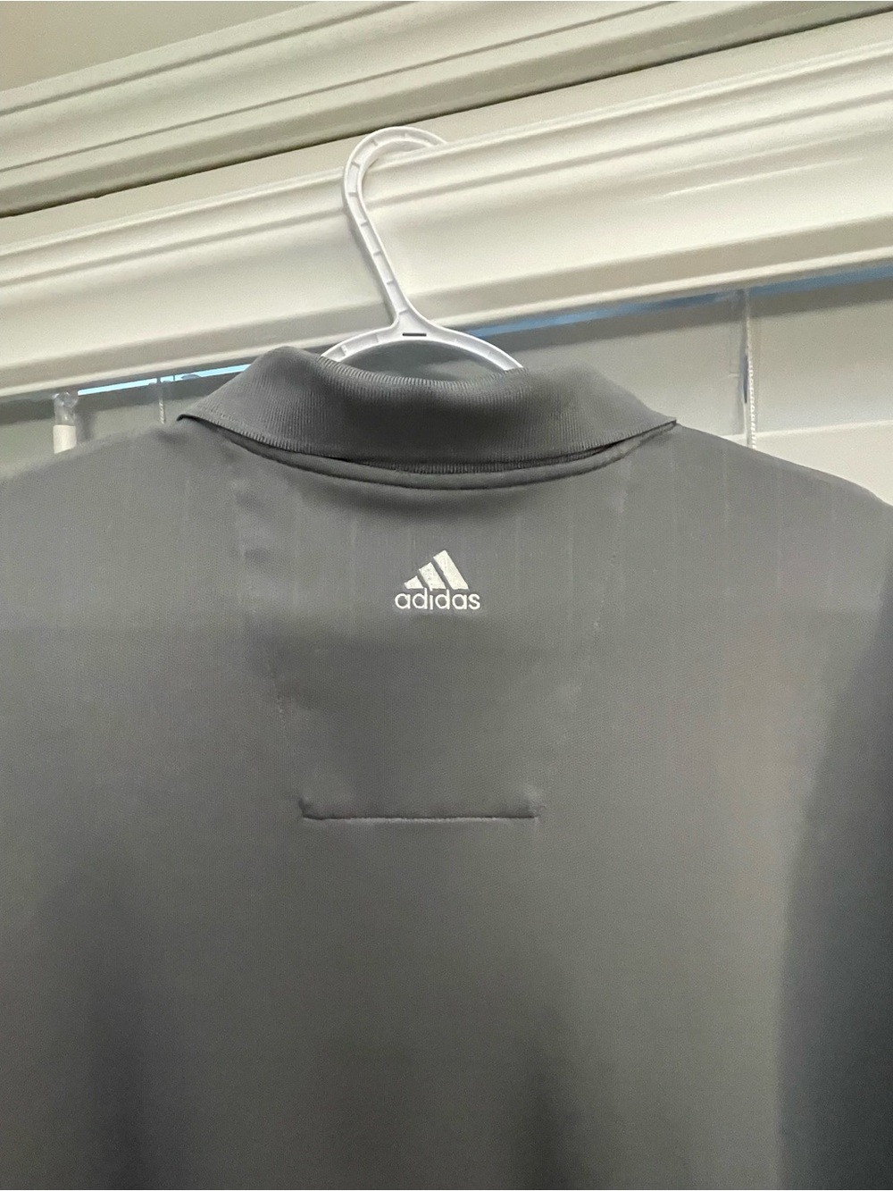 adidas Men’s Charcoal Polo with White right side Shoulder Stripes 2XL - Picture 6 of 7